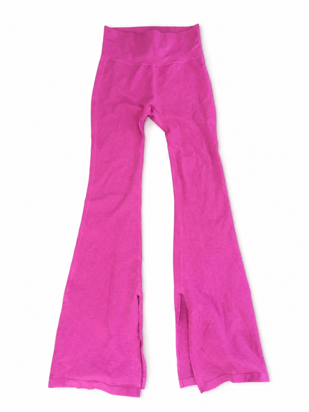 JoyLab Hot Pink Textured Split Flare Leggings Small